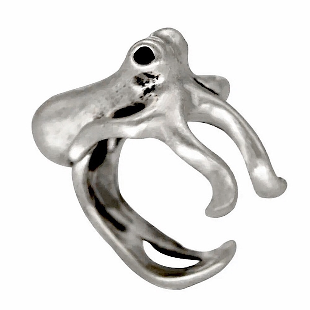 Silver Octopus 🐙 adjustable ring - Picture 4 of 9